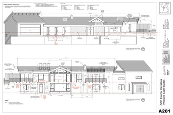 A201: North-Facing and South-Facing Exterior Elevations