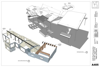 A405: NE Roof Perspective; Upper Level Walls